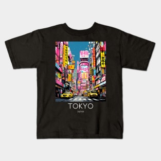 A Pop Art Travel Print of Tokyo Japan Kids T-Shirt